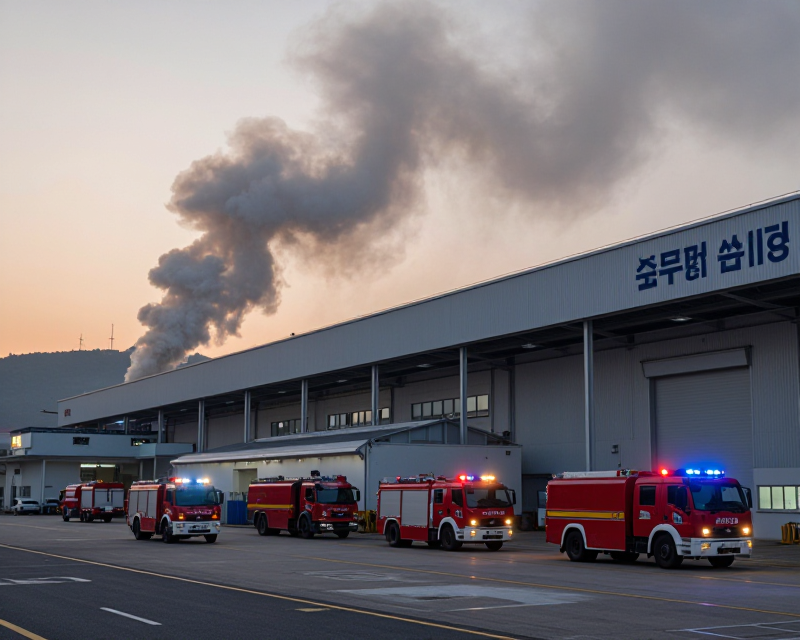 Incheon Logistics Center Fire Scene