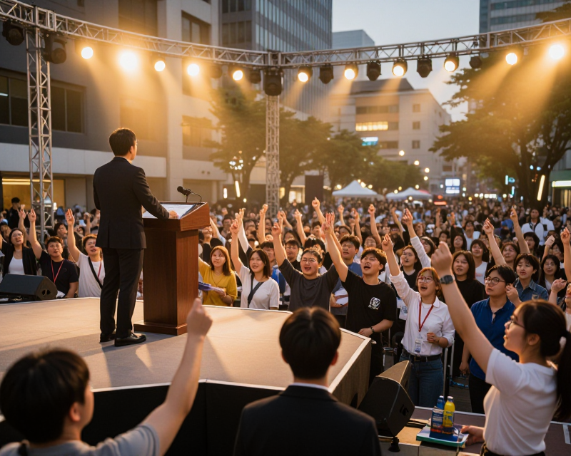 Political Victory Atmosphere